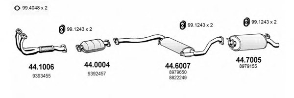 ASSO ART2229 Exhaust System